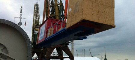 Перевозка 150 тонного крана из порта г. Щецин (Польша) для ОАО 